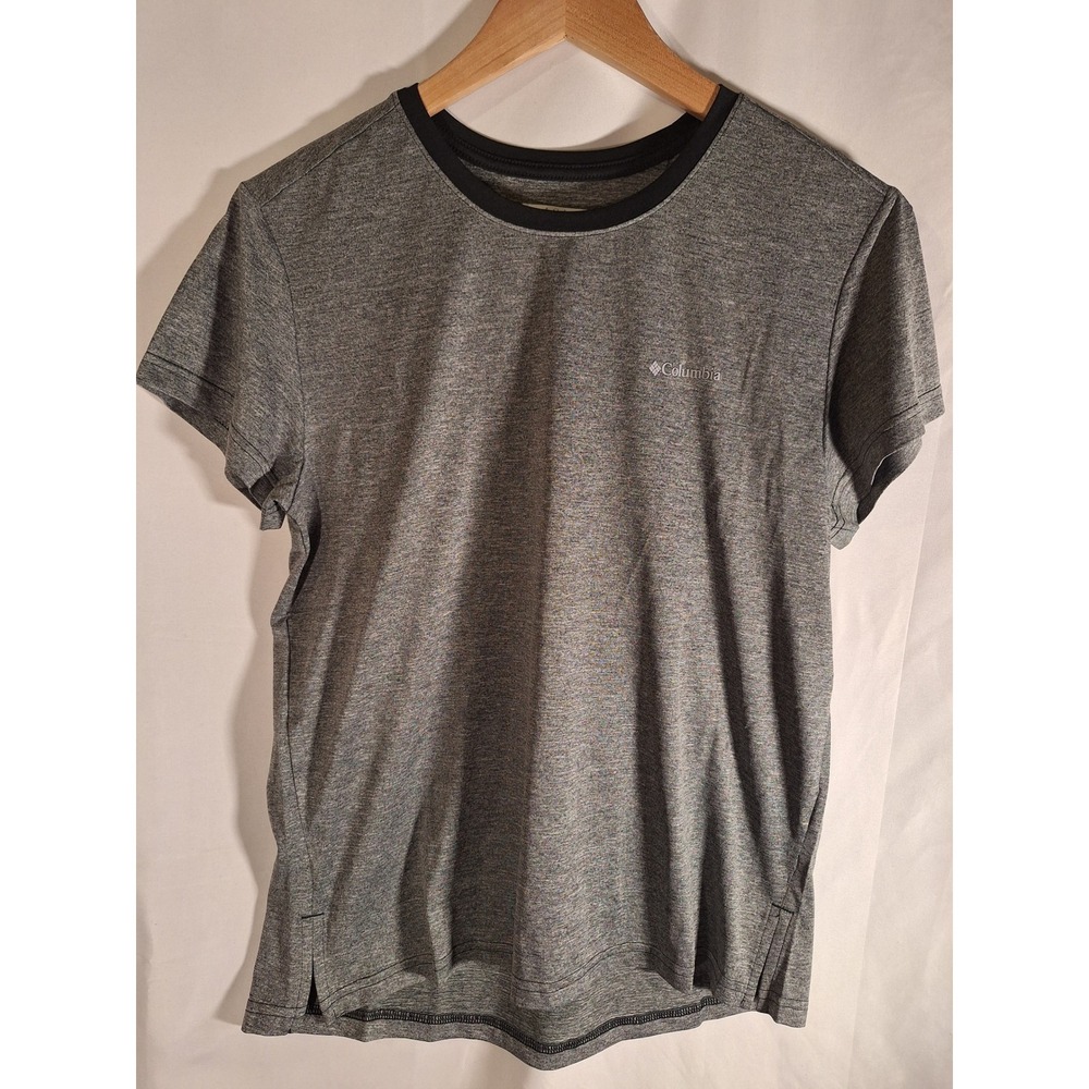 Columbia Womens Grey Space Dye Performance Short Sleeve Tee AL3349 Size M